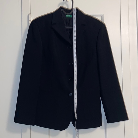 Benetton made in Italy Classic Black Jacket sz 12-14 - Picture 1 of 8